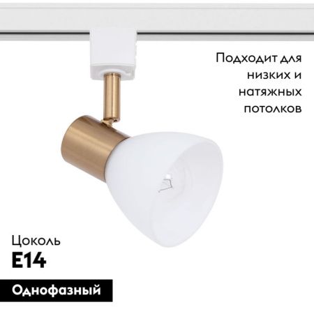 Трековый светильник Arte Lamp Falena (Фалена) A3117PL-1WH