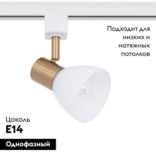 Трековый светильник Arte Lamp Falena (Фалена) A3117PL-1WH - фото 2