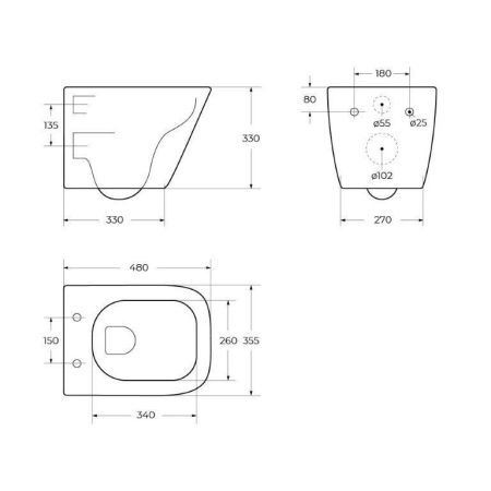 Унитаз подвесной BelBagno DUE BB3103CHR/SC белый с сиденьем микролифт безободковый каскадный смыв