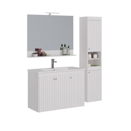 Тумба под раковину LeMark Romance LM07R100T 100х50 напольная цвет белый