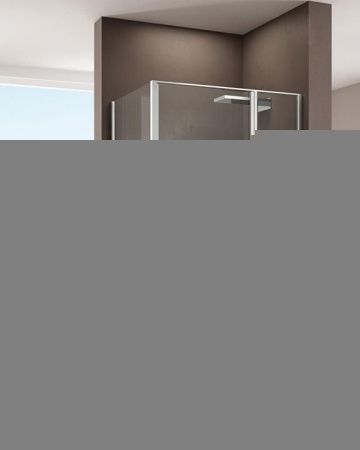 Душевой уголок Allen Brau Priority 3.31026.BA + 3.31047.BA 100х90 стекло прозрачное профиль серебро без поддона