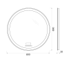 Зеркало с подсветкой и антизапотеванием BelBagno SPC-RNG-800-LED-TCH-RAD 80х80 подвесное