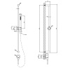 Душевой гарнитур Gessi Gessi316 54045#707 настенный черный