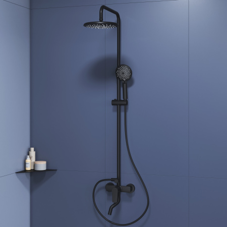 Душевая стойка RGW Shower Panels 59140125-04 настенная цвет черный