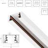 Шинопровод 2-контактный без стыковочного паза Lightstar Barra (Барра) 502025-P