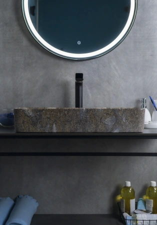 Раковина керамическая Gid Geométrico 54475 60х30 накладная цвет многоцветный без отверстий под смеситель