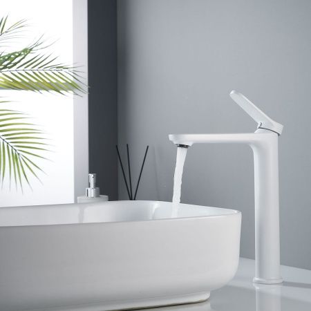 Смеситель для раковины Shevanik S43C S4311C на столешницу белый