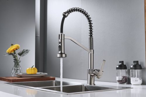 Смеситель для кухни Shevanik S963L на мойку сатин - фото 5