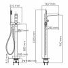 Смеситель для ванны и душа Wasserkraft Sauer 7100 7121 напольный золото