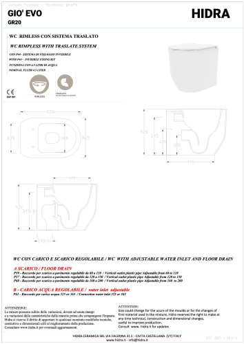 Чаша унитаза напольная Hidra Gio GR20/026 цвет черный матовый без бачка без сиденья безободковый - фото 2