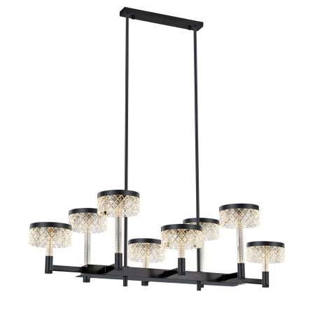 Люстра на штанге Delight Collection Diamond cut (Диамонд цут) MD21020075-8B matt black