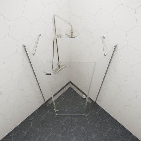 Душевой уголок Тритон Сигма-Хром Щ0000056790 100х100 стекло прозрачное профиль хром без поддона