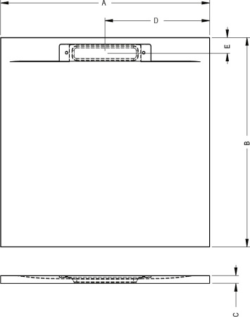Душевой поддон Riho ISOLA D007018090 140х90 литьевой мрамор белый