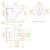 Унитаз подвесной RGW 68420460-01 белый с сиденьем микролифт безободковый каскадный смыв