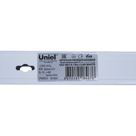 Линейный светильник Uniel ULT-B01A T8x1/L60 WHITE