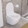 Унитаз подвесной BelBagno UNO BB3105CHR/SC белый с сиденьем микролифт безободковый каскадный смыв