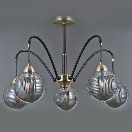 Люстра на штанге Illumico IL0433 IL0433-5PSQ-79 BK AB