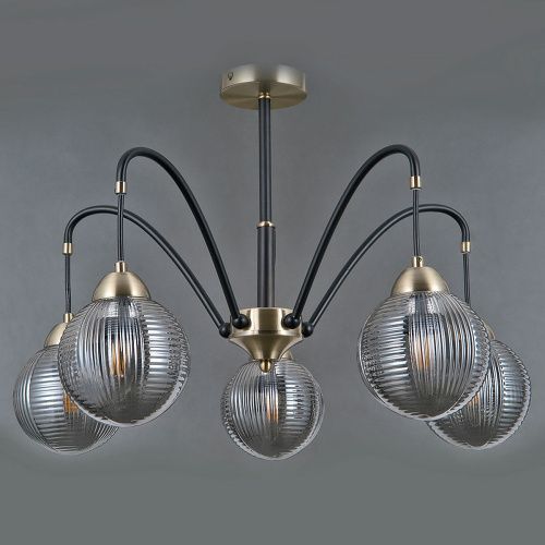 Люстра на штанге Illumico IL0433 IL0433-5PSQ-79 BK AB - фото 4