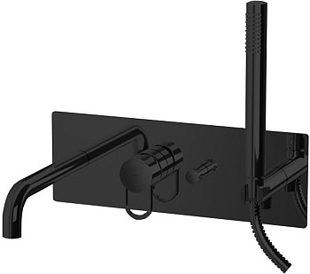 Смеситель для ванны с душем Paffoni Joker JK001NO встраиваемый в стену черный