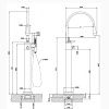 Смеситель Gessi Technical Accessories 24978#031 напольный хром (внешняя часть) с термостатом