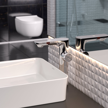 Смеситель сенсорный Berges MORANS 76003 на раковину/столешницу хром глянцевый