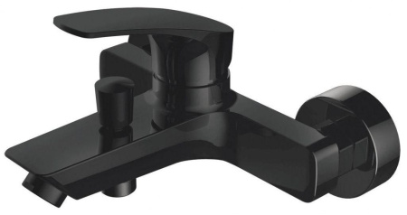 Смеситель для ванны с душем Aquanet Static AF330-20B настенный черный без термостата