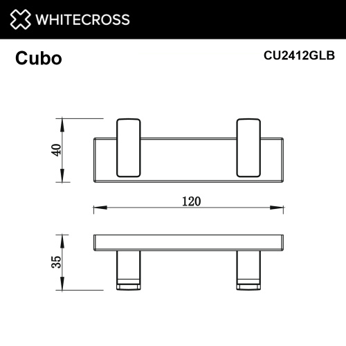 Крючок Whitecross Cubo gold brushed CU2412GLB - фото 2
