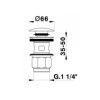 Донный клапан для раковины Cisal Complementi ZA00162039 черный