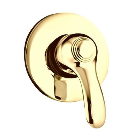 Смеситель для ванны и душа Webert Aurora AU880101010 настенный золото с термостатом