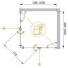 Душевой уголок Cezares ELENA ELENA-W-A-22-100-C-Cr 100х100 стекло прозрачное профиль хром без поддона