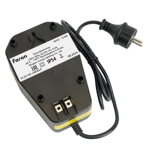 Трансформатор 230V выход AC12V 60W Feron LB502 51480 - фото 2
