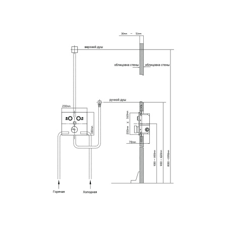 Смеситель для душа Vincea VSCV-421CH встраиваемый в стену хром