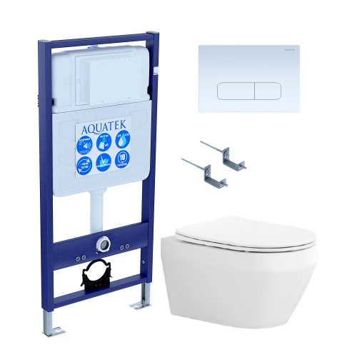 Сет унитаз + инсталляция Aquatek SET AQUATEK ЛЕЯ cm-013 4в1