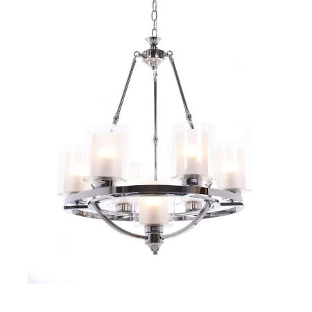 Люстра подвесная Lumina Deco Santini (Сантини) LDP 1220-7 CHR+WT
