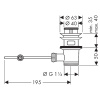 Донный клапан для раковины Hansgrohe 94139000 хром