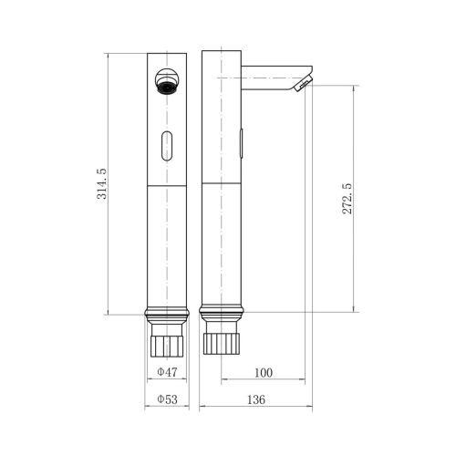 Смеситель Fashun A514-1 на раковину сатин - фото 3