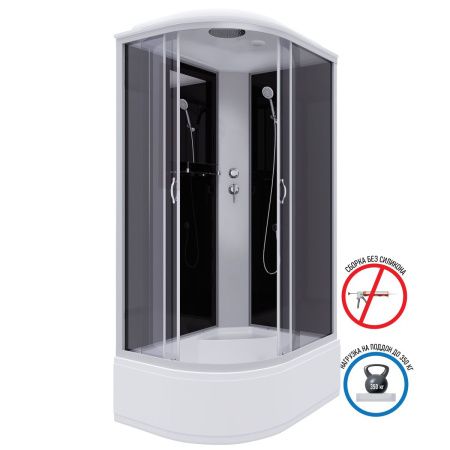 Душевая кабина Niagara Classic 25101434R 120х80 асимметричная с крышей ориентация правая