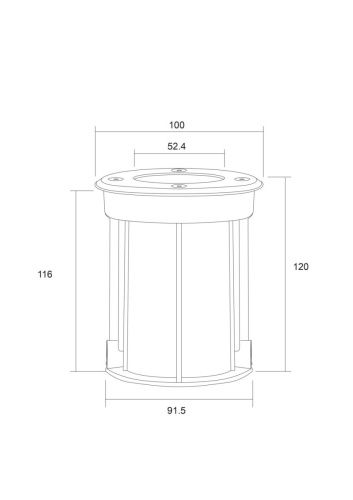 Светильник встраиваемый Maytoni Outdoor Tubo O043DL-01S - фото 2