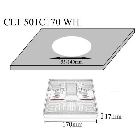 Светильник встраиваемый Crystal Lux CLT 501 CLT 501C170 WH