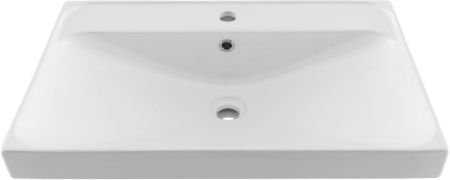Раковина керамическая Aquanet Flash 00333267 71х47 полувстраиваемая цвет белый 1 отверстие под смеситель