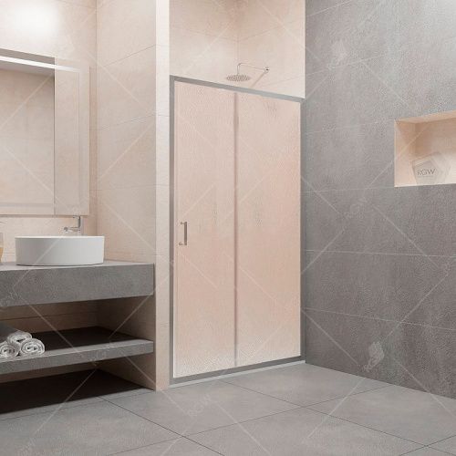 Душевая дверь RGW Passage 41081410-51 100х195 стекло шиншилла профиль хром - фото 2