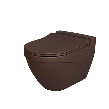 Чаша унитаза подвесная Ambassador Nord 133T20601 цвет коричневый матовый без сиденья