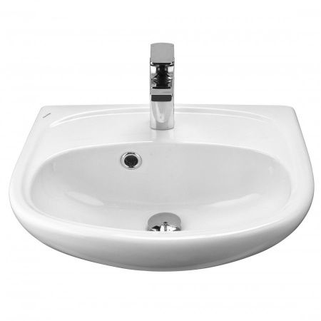 Раковина из сантехнического фарфора Santek Анимо 1WH110490 40х30 подвесная цвет белый 1 отверстие под смеситель