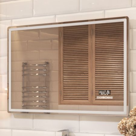 Зеркало с подсветкой Vigo Geometry Media Voice 52 120х70