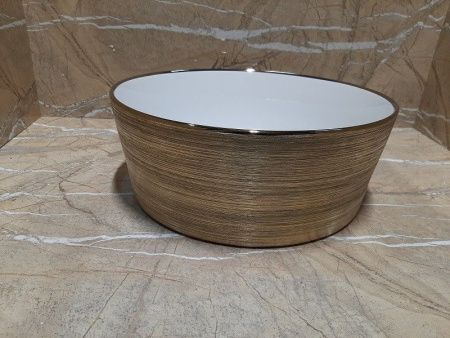 Раковина из сантехнического фаянса CeramaLux C1055 40х40 накладная цвет белый без отверстий под смеситель