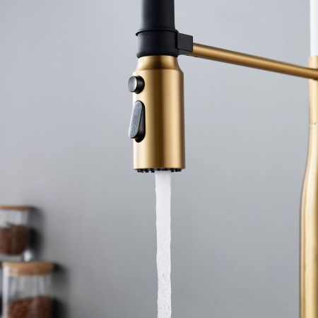 Смеситель для кухни Shevanik S123G-1 на мойку золото