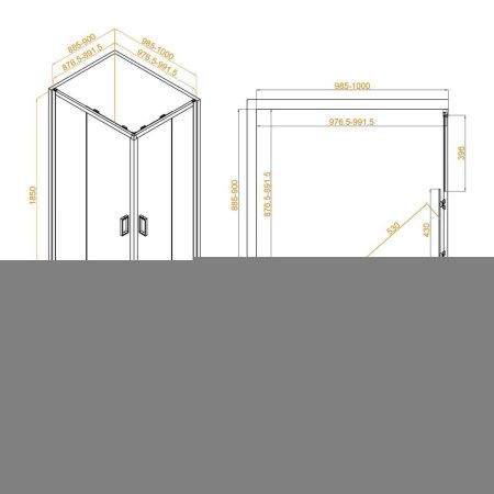 Душевой уголок RGW Classic 32094490-11 100х90 стекло прозрачное профиль хром без поддона
