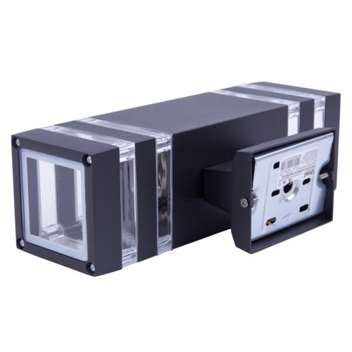 Уличный настенный светильник Uniel UUL-A01S UUL-S24A 2x60W/E27 IP65 BLACK - фото 3
