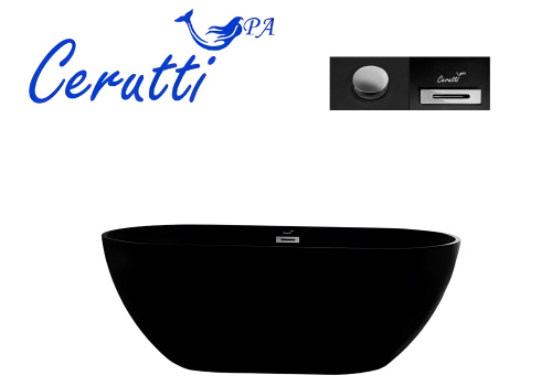 Ванна акриловая Cerutti SPA CT9906 170х75 отдельностоящая овальная - фото 4
