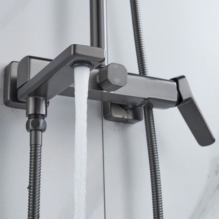 Душевая стойка Raffine F3699T настенная цвет оружейная сталь